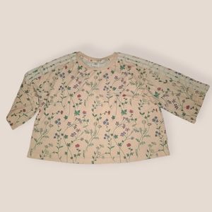 Adidas Peach Floral Crop Top Small